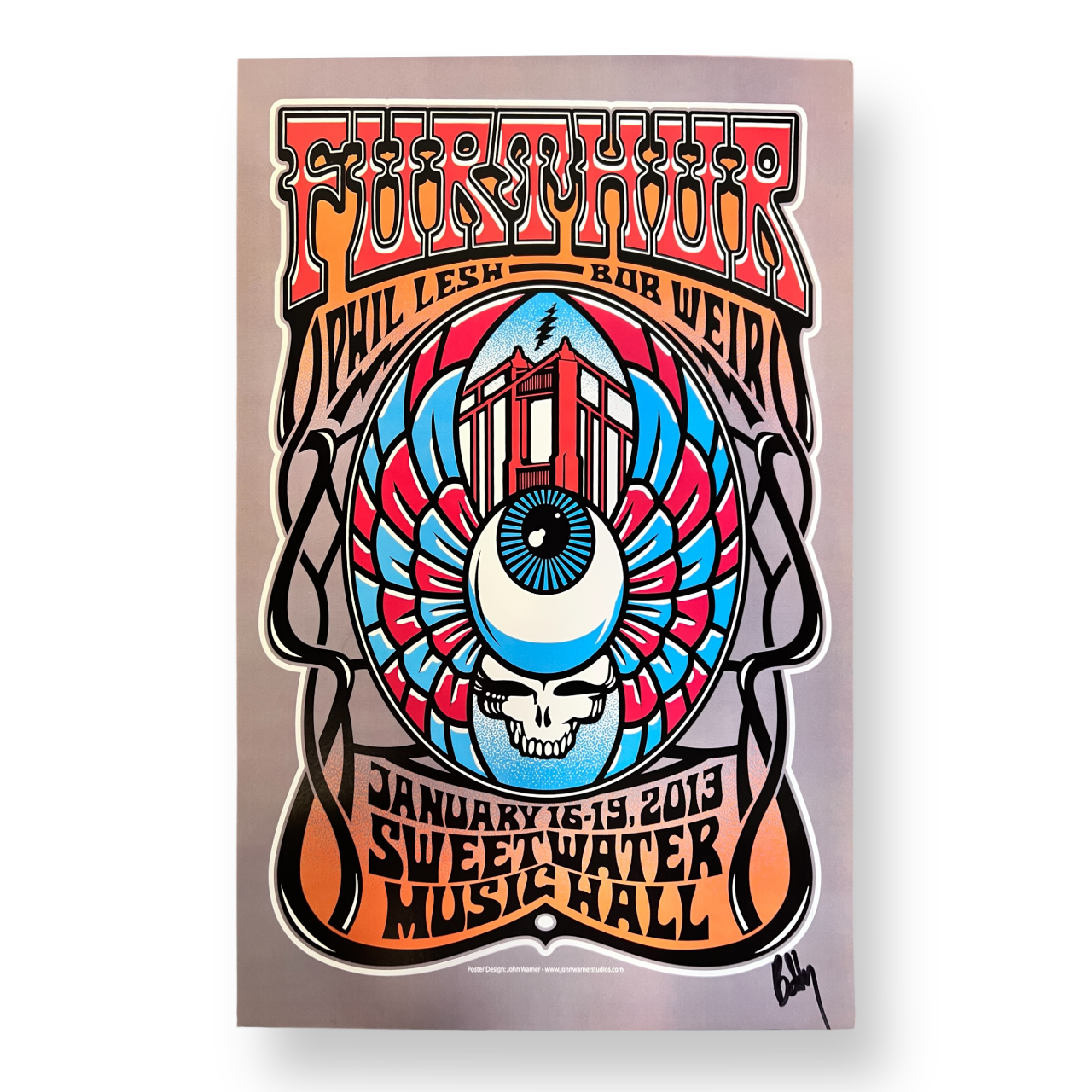 Furthur Poster - Jan 16-19, 2023 at Sweetwater - Signed by Bob Weir