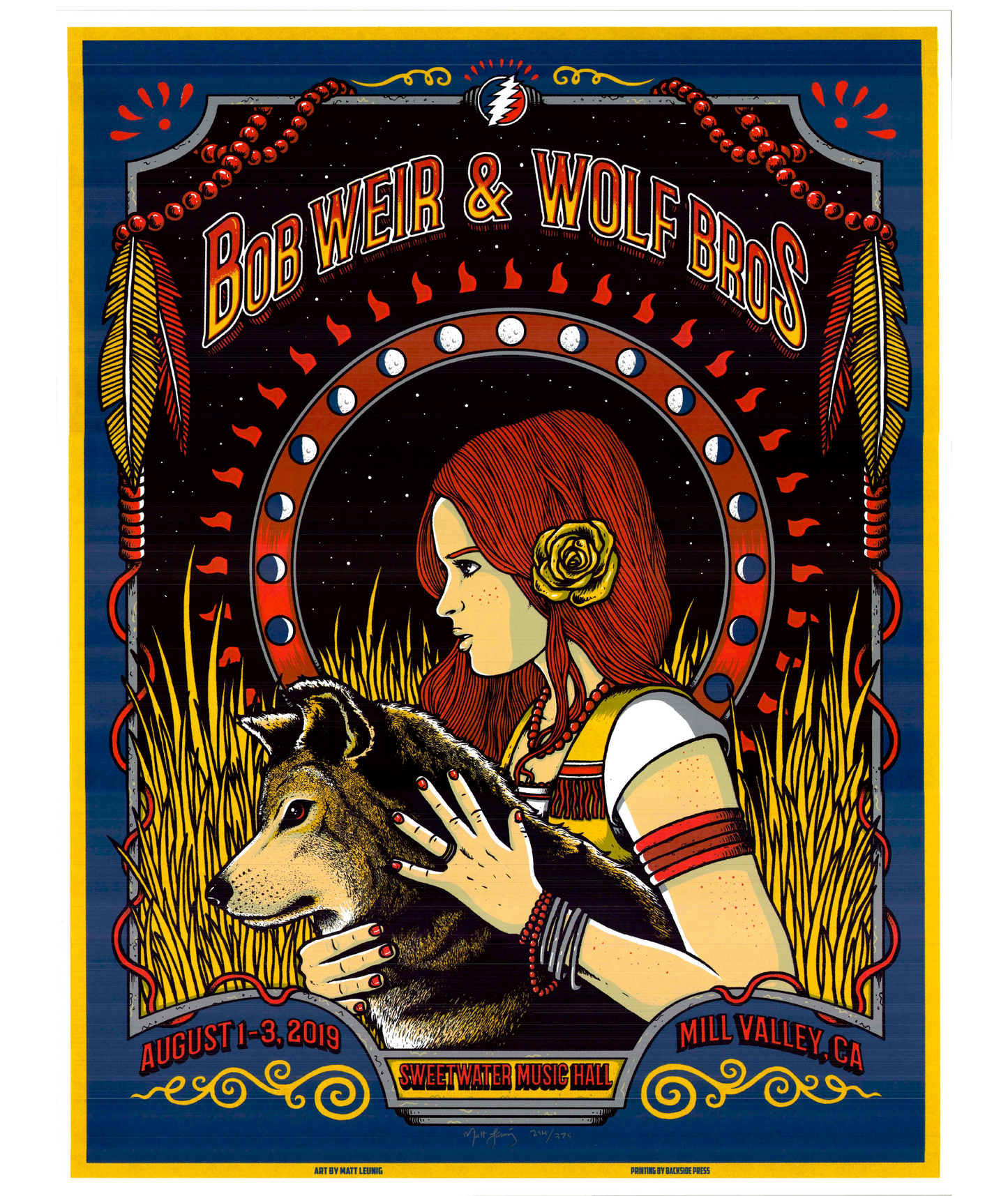 Bob Weir & Wolf Bros 2019 - Signed by Matt Leunig